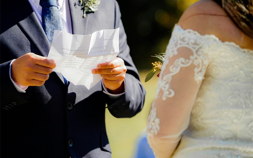 Examples of Wedding Vows